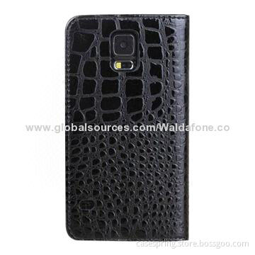 Crocodile Leather Case for Samsung Galaxy S5, Various Colors and Printing Ways Available